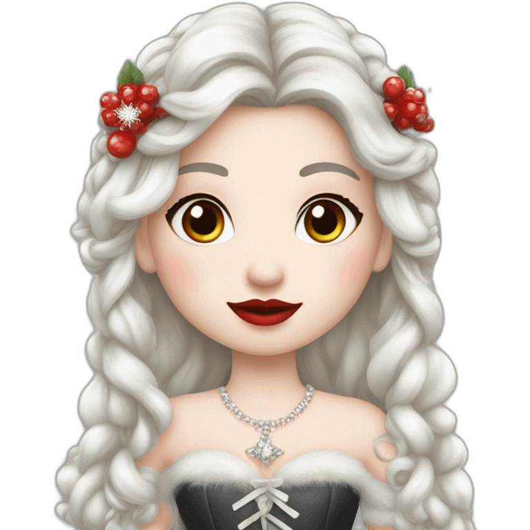 schneewittchen prinzessin schwarze Haare weiße Haut rote lippen emoji