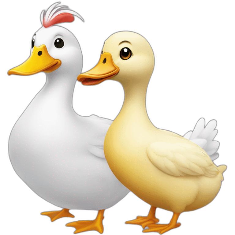 canard et un poussin emoji