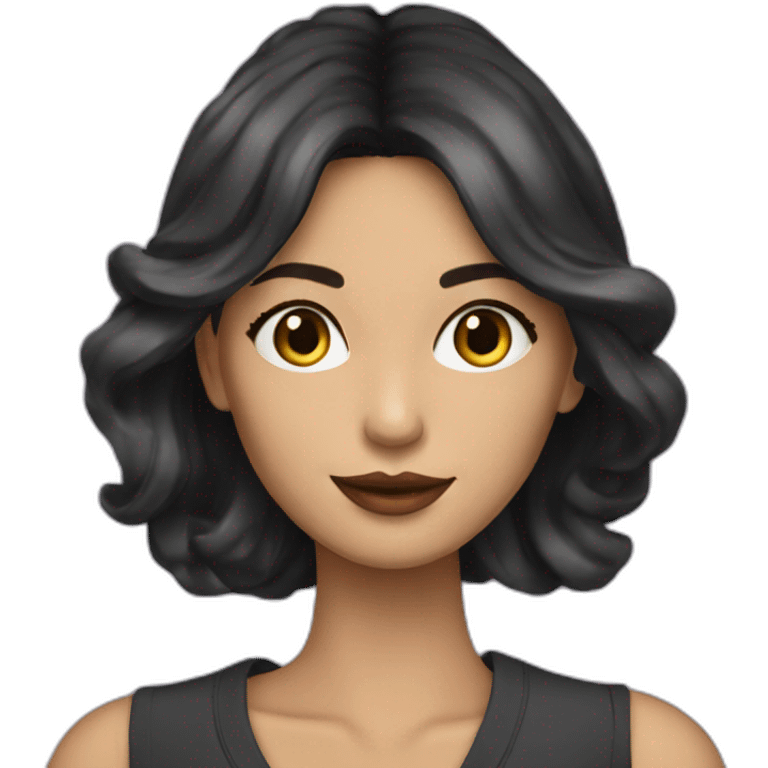 Chic Morena con coleta emoji