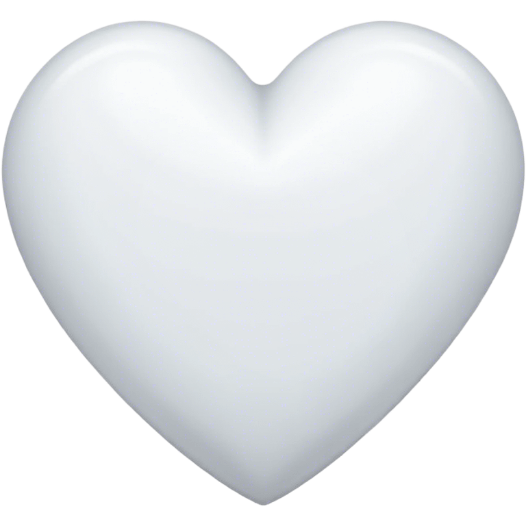 White aesthetic heart  emoji