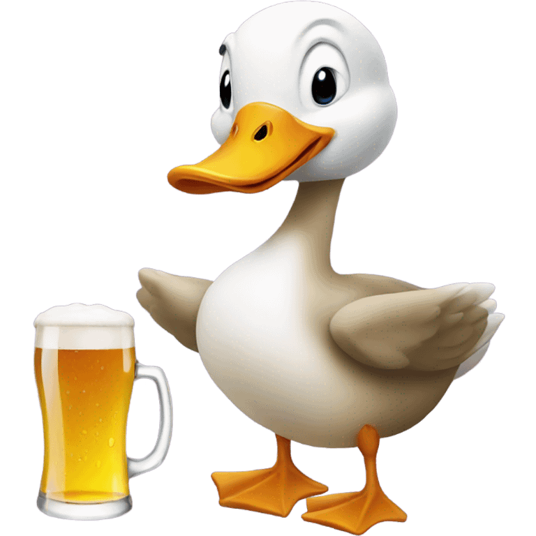 duck holding a beer emoji