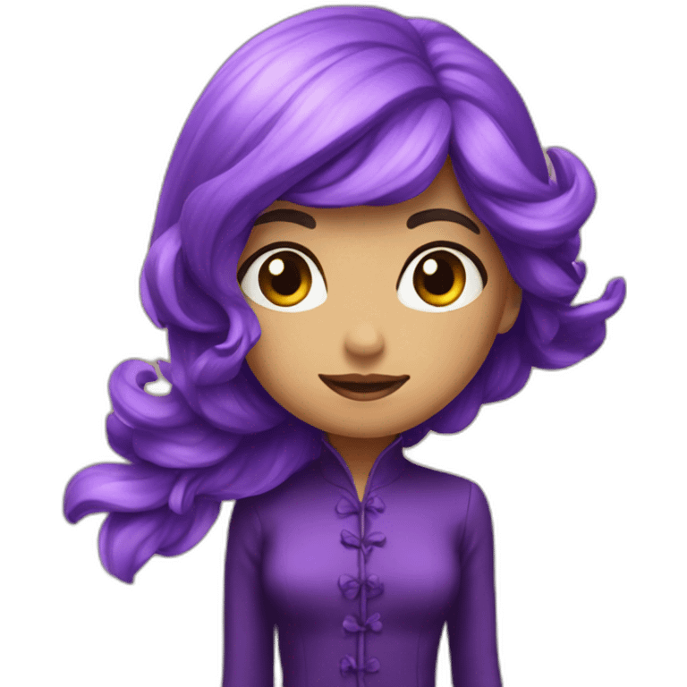 Fleur violette emoji