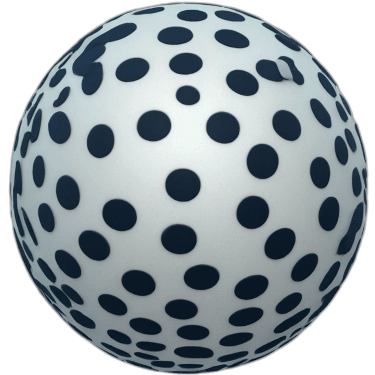 3d sphere with police skin pattern texture emoji