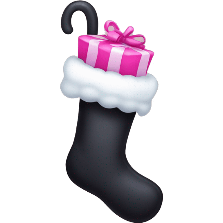 Gothic Christmas stocking pink emoji