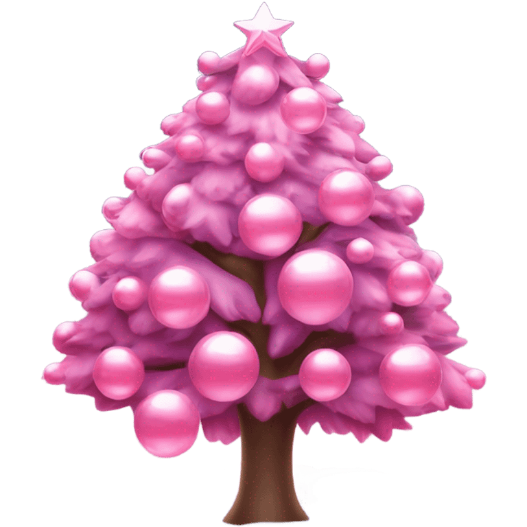 Árbol de navidad rosa emoji