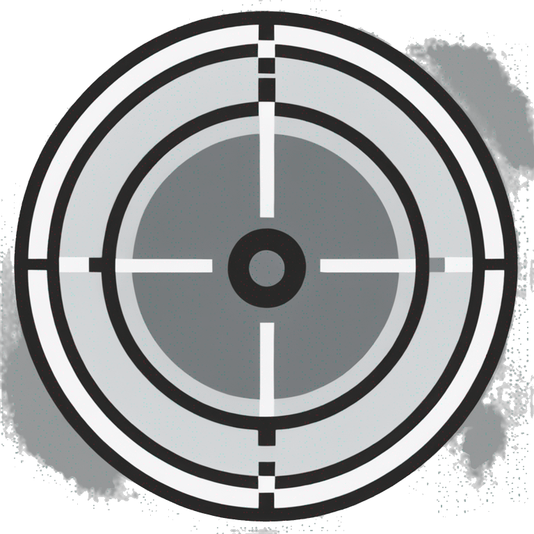 Scope target, grey white black emoji