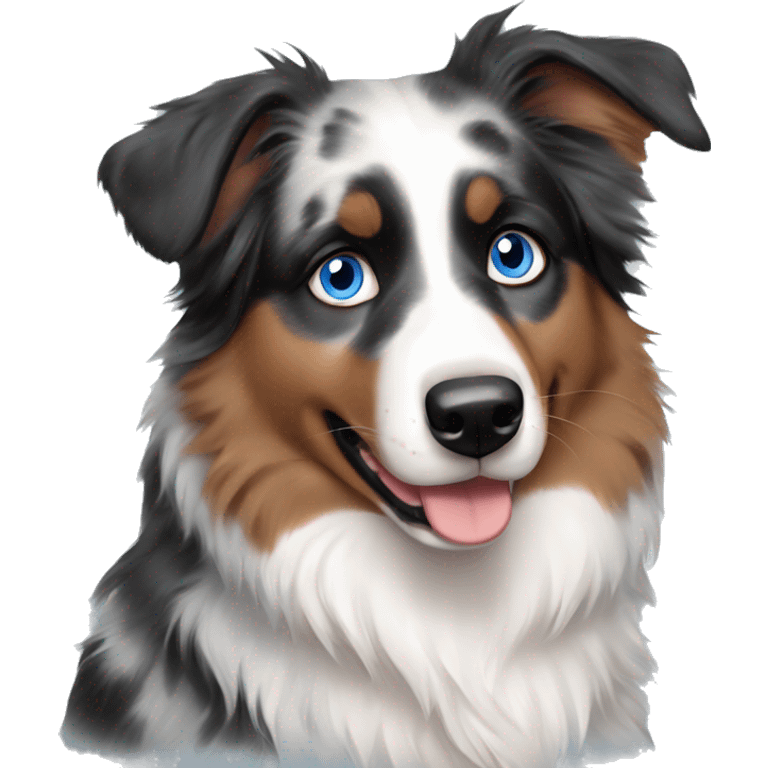 Australian shepherd with blue eyes emoji