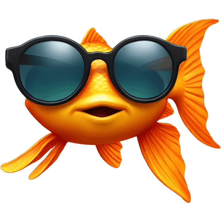 Goldfish in sunglasses emoji