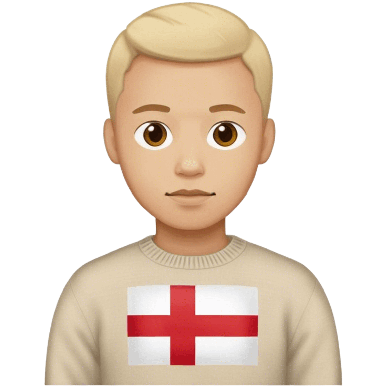 photorealistic man in the sweater with danish flag emoji