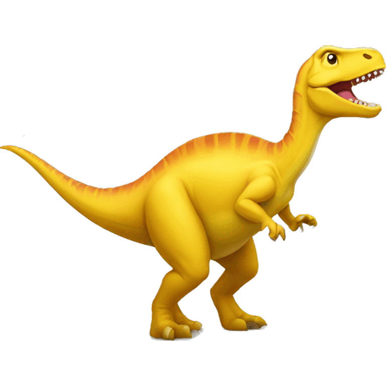 Yellow color dinosaur emoji