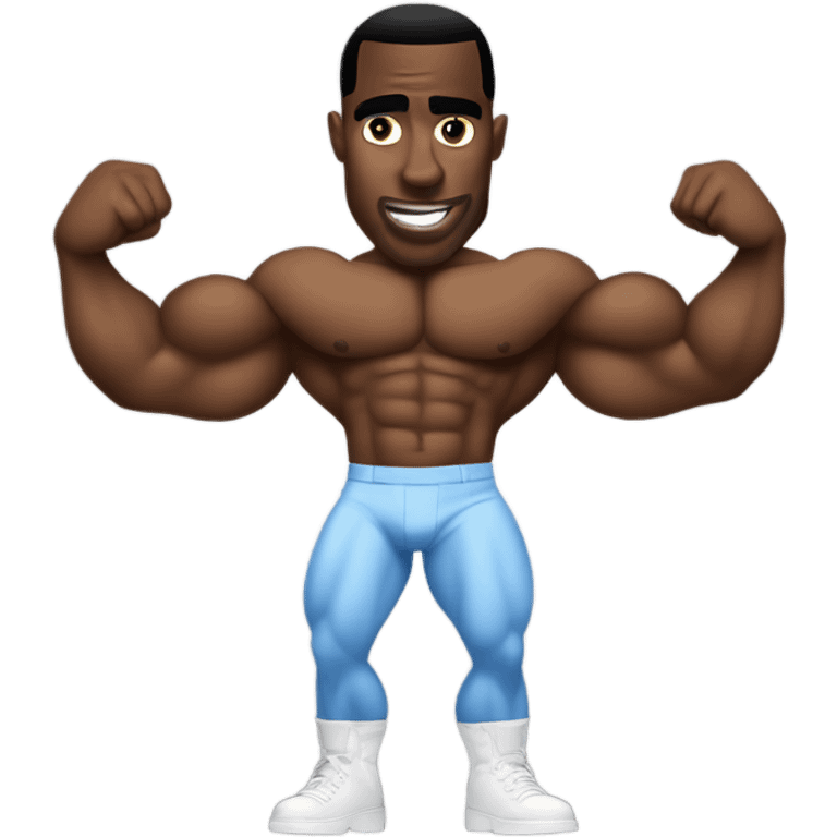 Body builder p diddy showing his muscles emoji