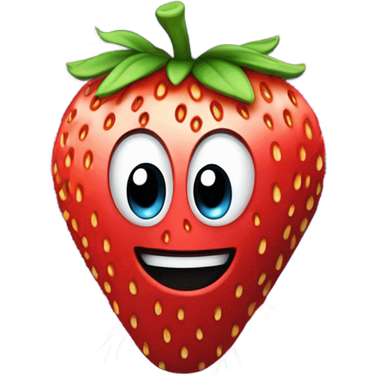 Strawberry and fireworks emoji