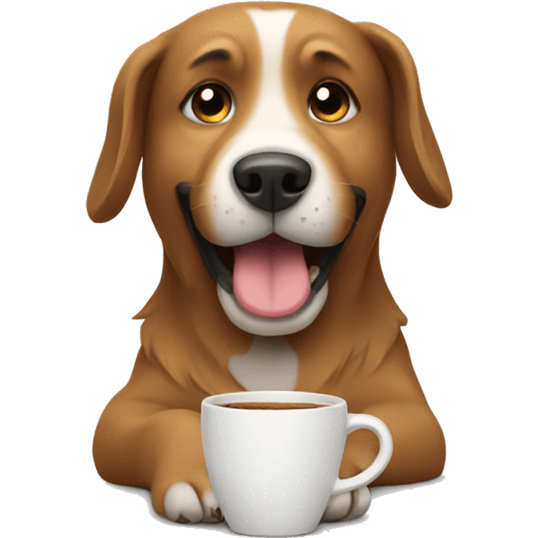 dog with cup emoji