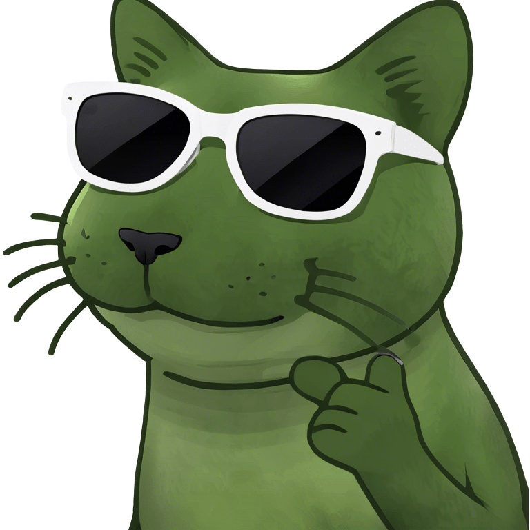 Cat with sunglasses emoji