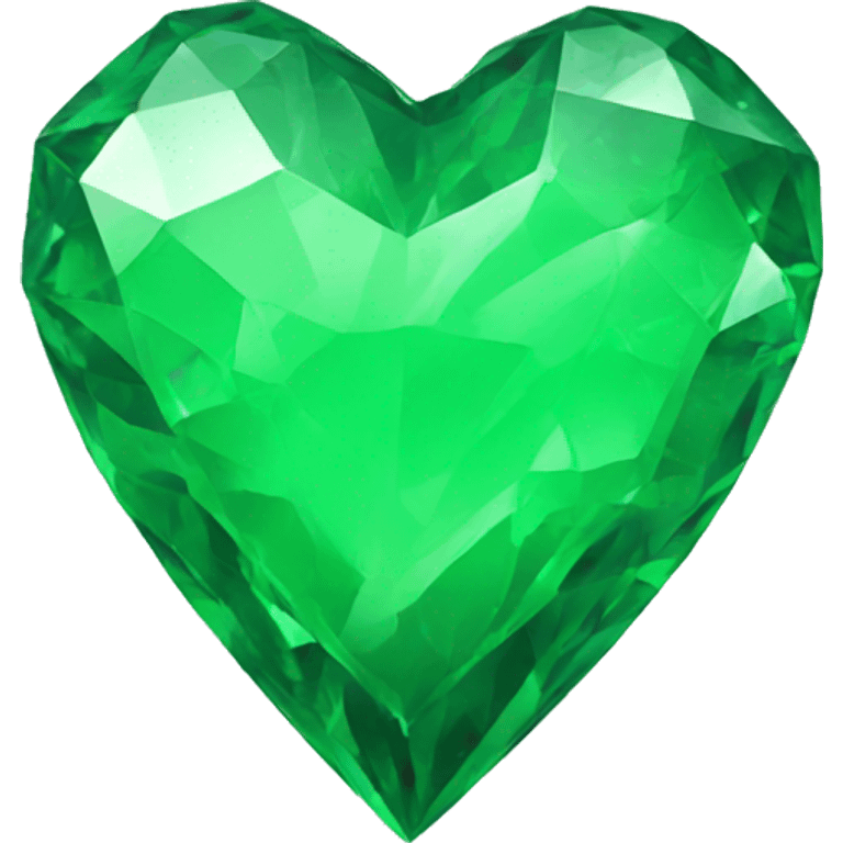 green crystal heart emoji