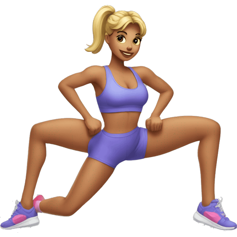 80s girl working out emoji