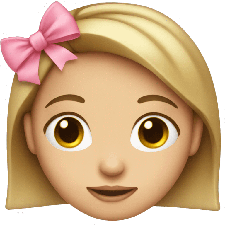 girl with pink bow and closed eyes emoji