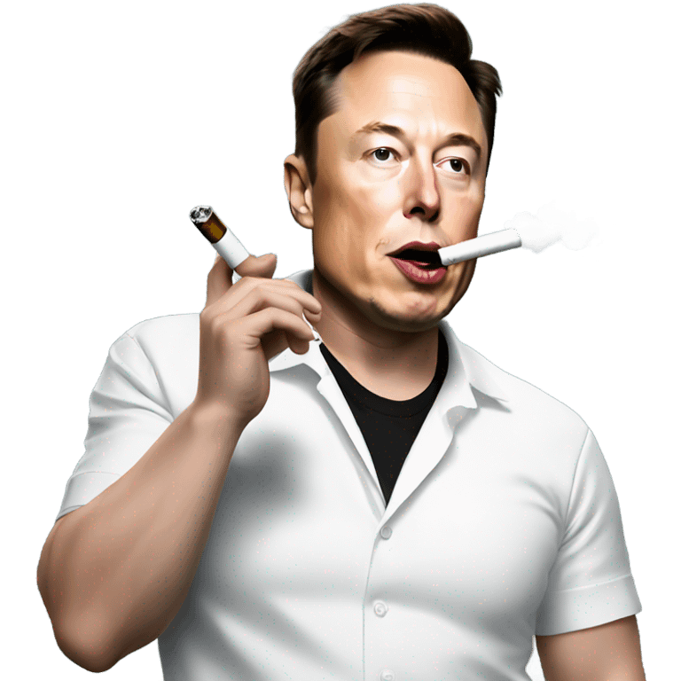 Elon musk smoking a vape emoji