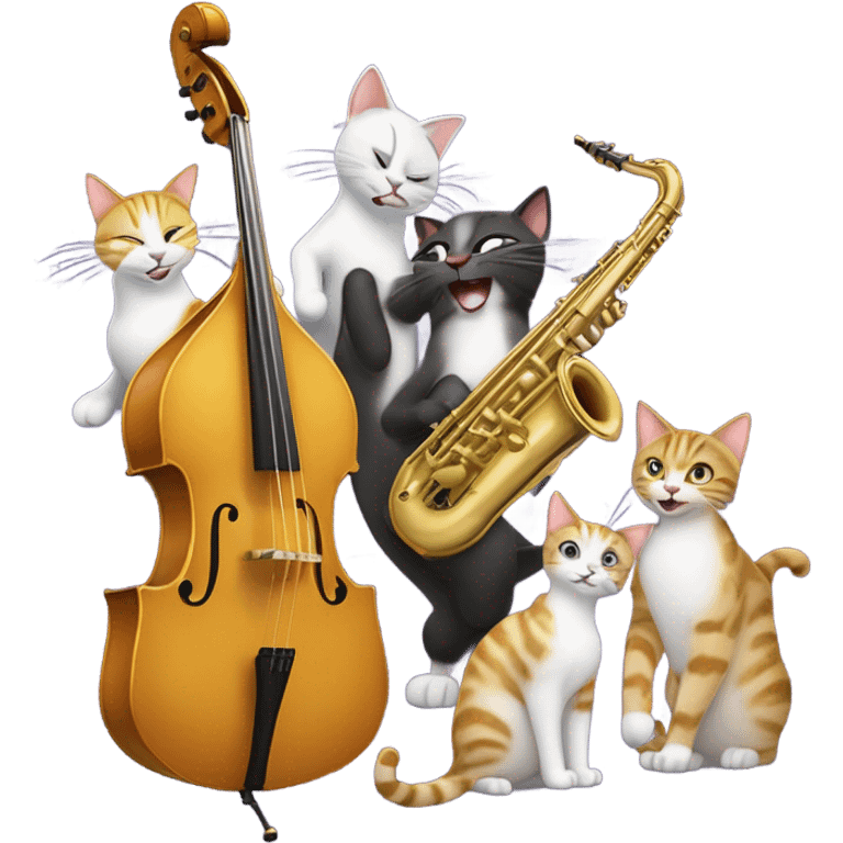 Cat jazz band emoji