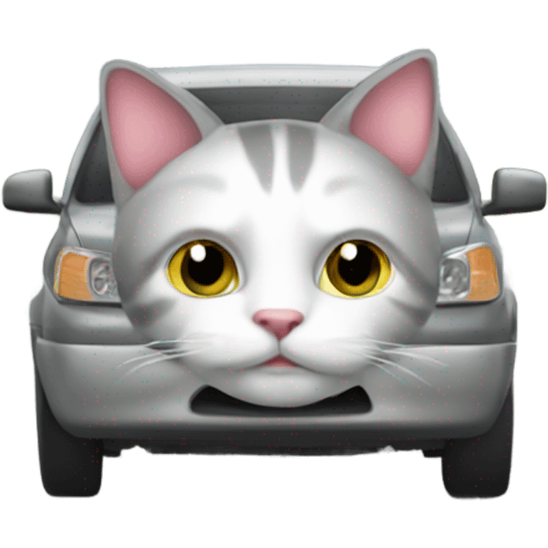 Cat driving a car down the jersey turnpike  emoji