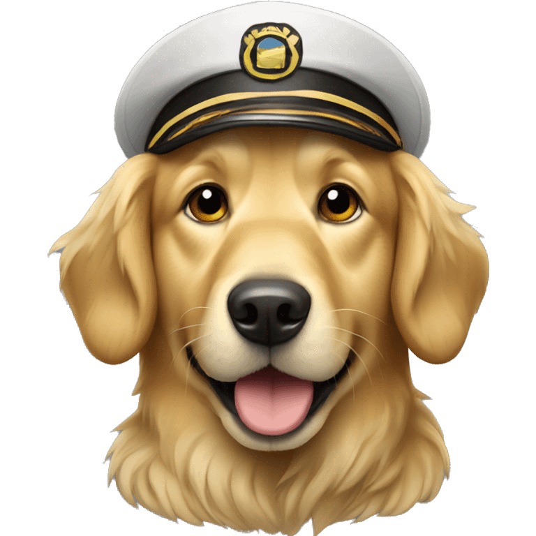 A golden retriever pilot emoji