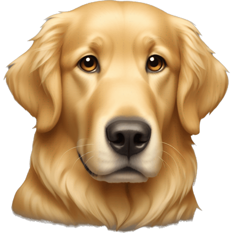 Crea un golden retriever  emoji