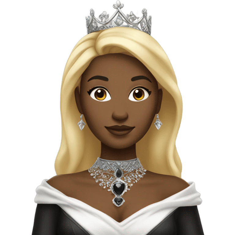 pretty blond black princess emoji