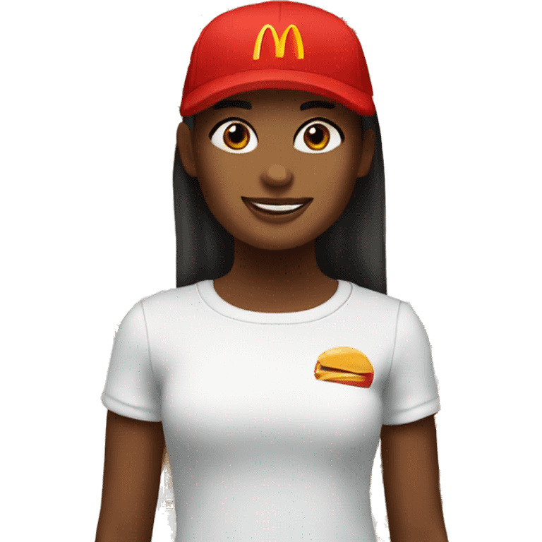 Girl with McDonald’s  emoji