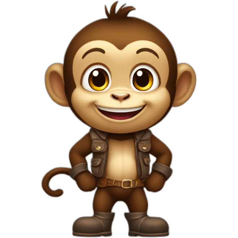 happy-monkey-with-boots emoji