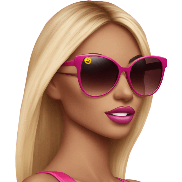 Photo of Victoria secret model posing with sunglasses  emoji