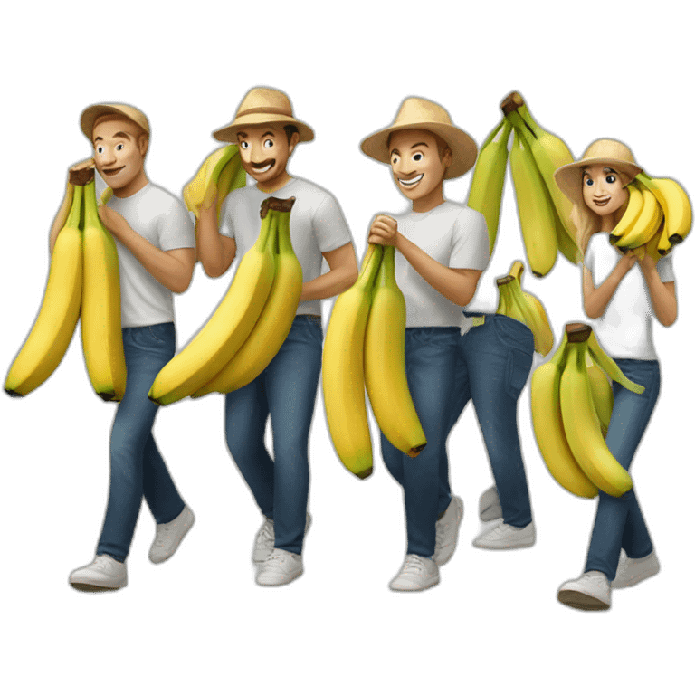 walking bunch of bananas emoji