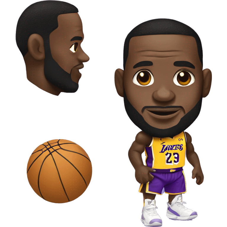 Lebron James in a laker jersey emoji