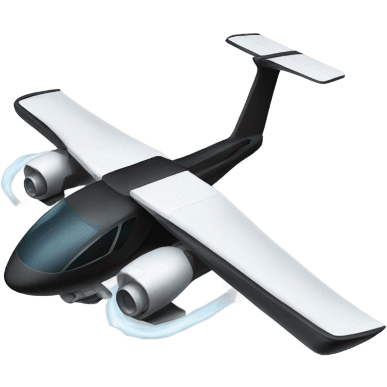 Evtol aircraft in black emoji