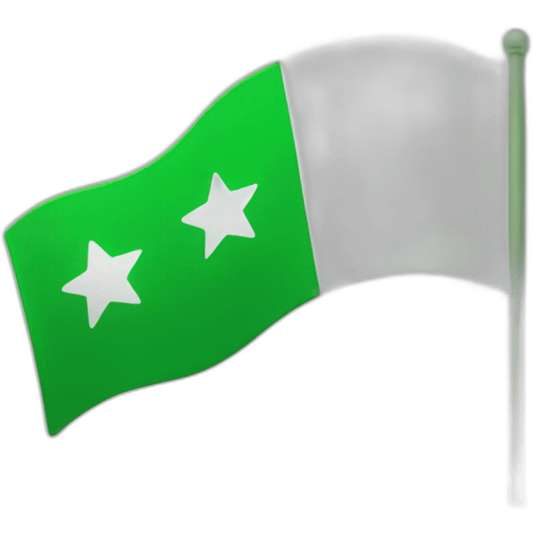 green flag with white star emoji