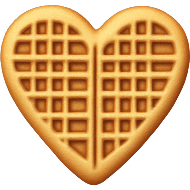 Beige heart waffle emoji