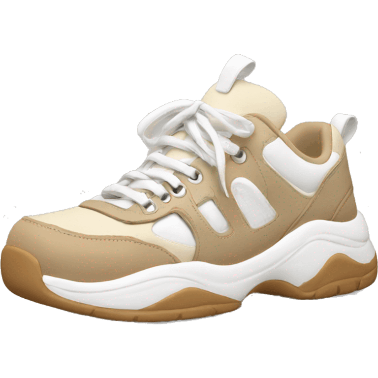 beige and white chunky sneakers emoji