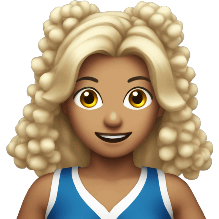 cheerleader with pom poms emoji