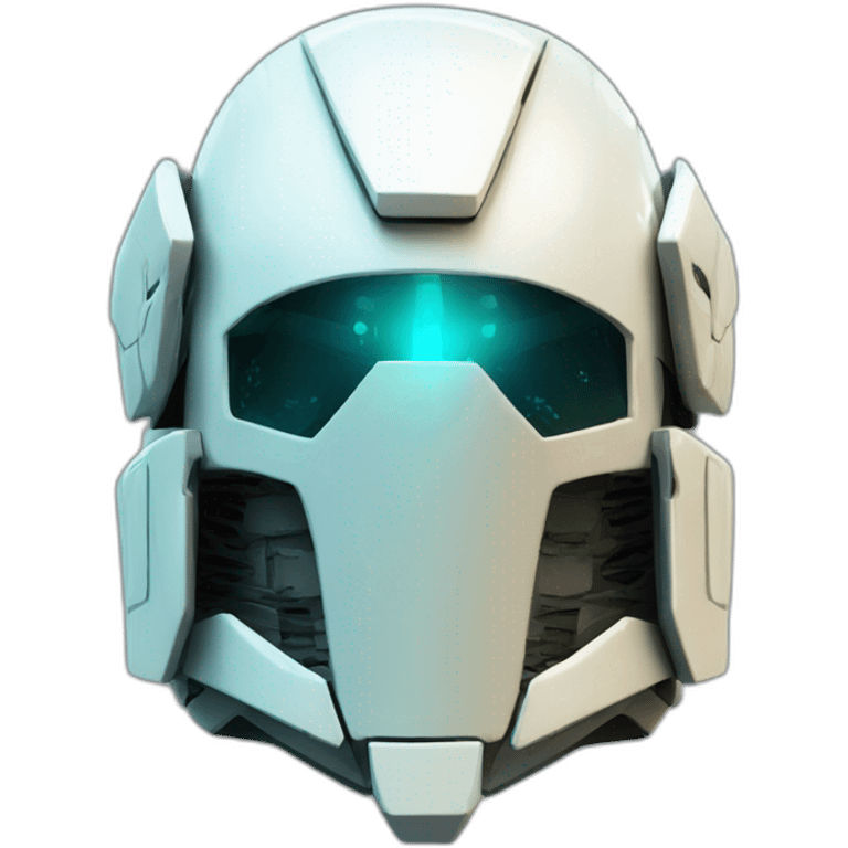 futuristic Phantom Infiltration armored Helmet colored with ghost effect emoji