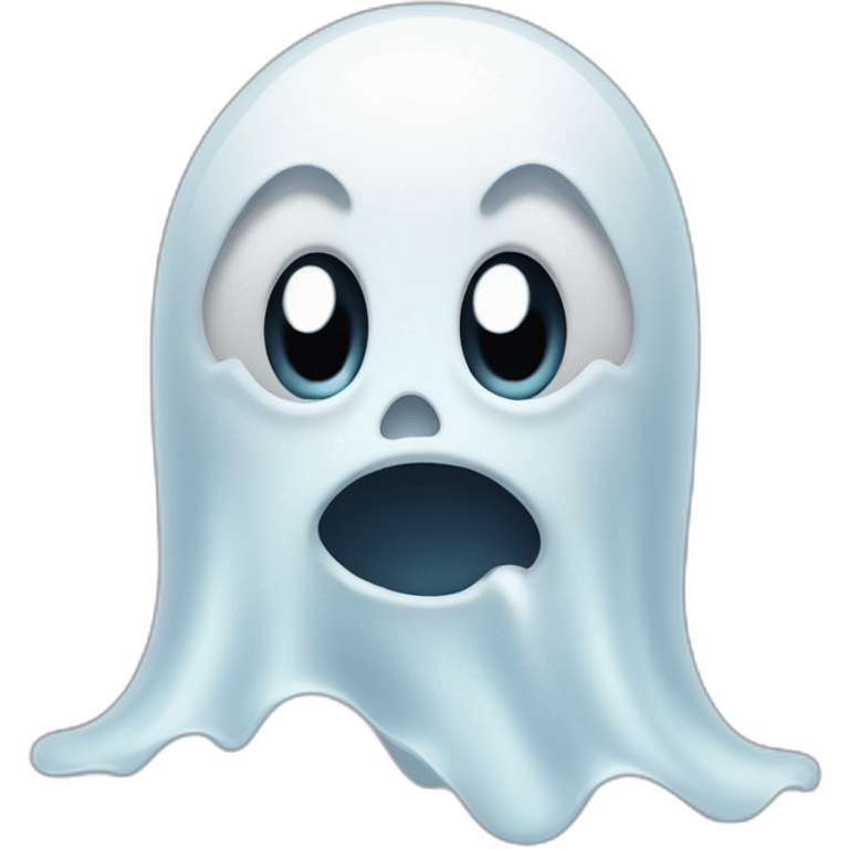 Shocked ghost emoji