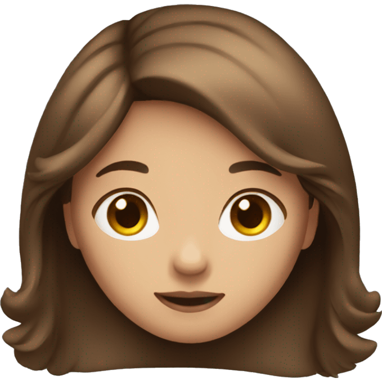 Girl with brown hair emoji