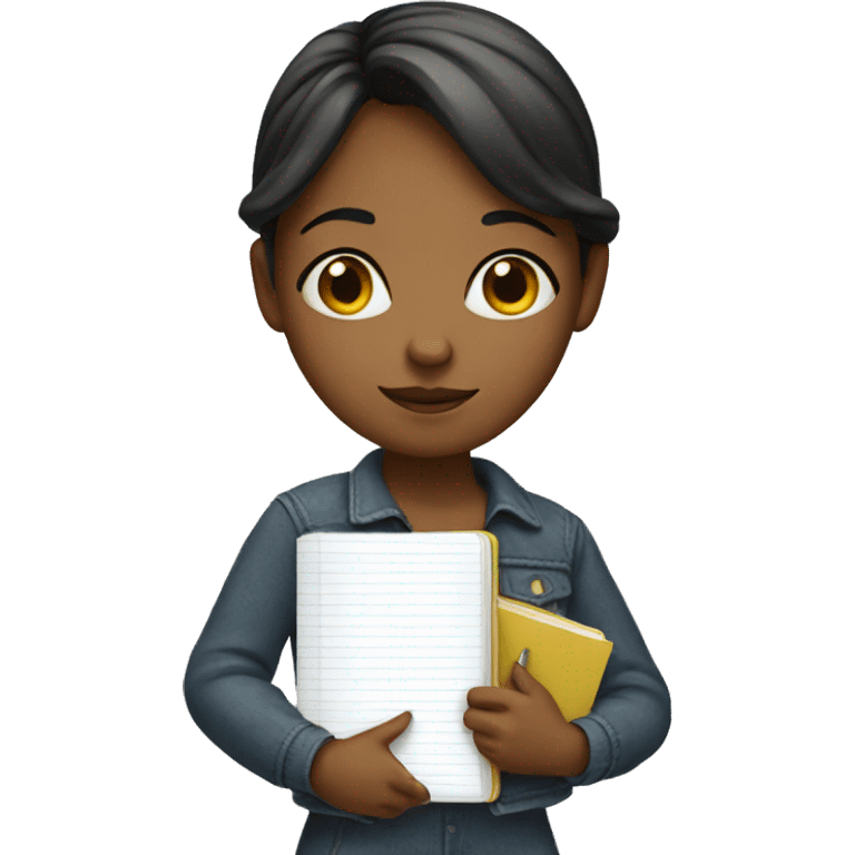 Girl with notebook  emoji