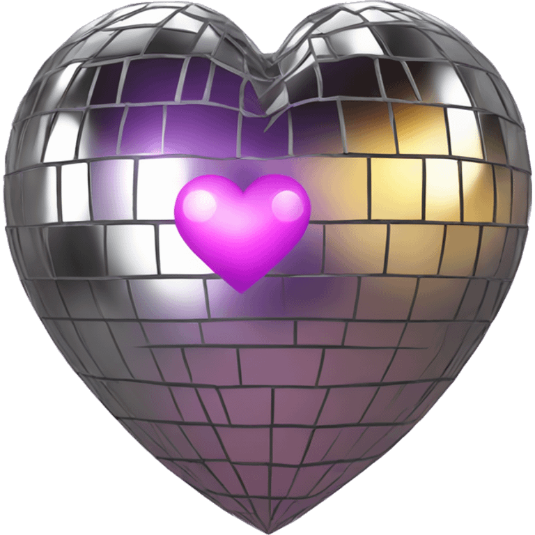 Heart disco ball emoji