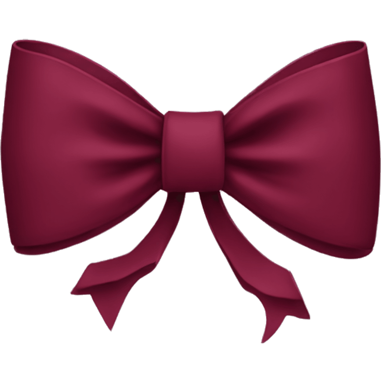 Burgundy bow emoji