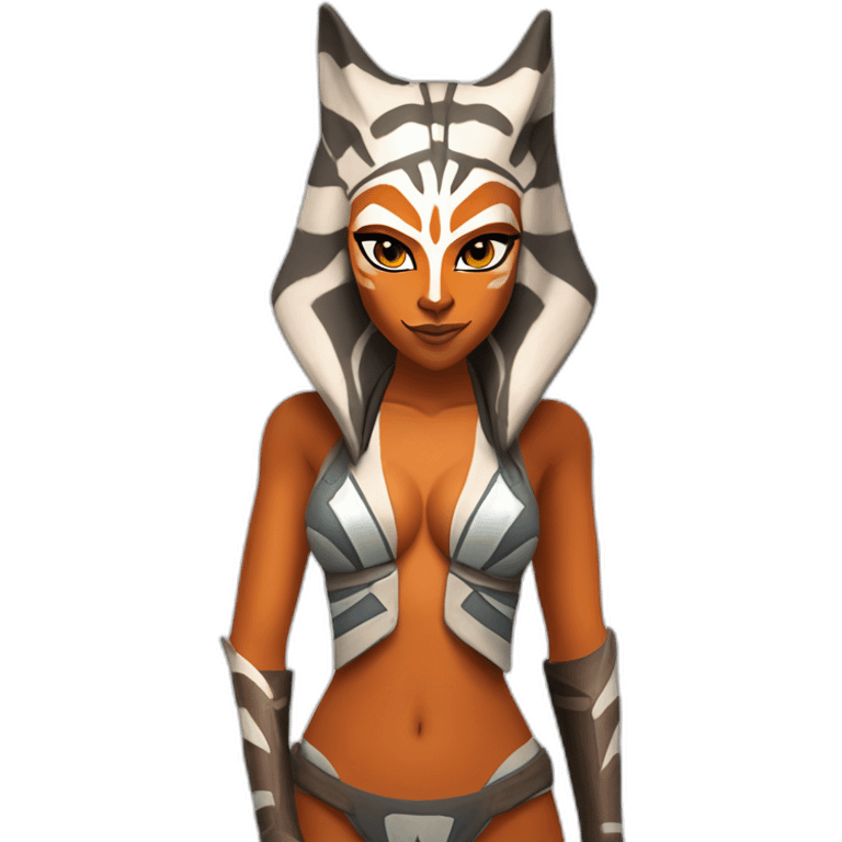 Sexy Ahsoka Tano (portrait, front facing) bikini (small horns) (clone wars season 7) emoji