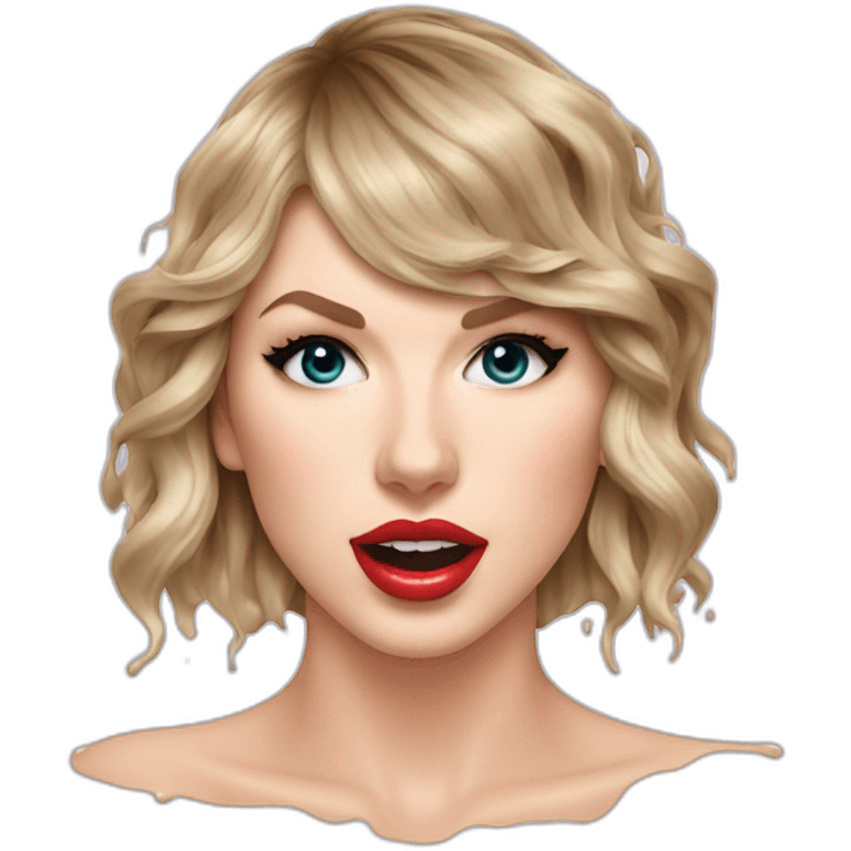 taylor-swift-selfie-milk-on-face-dripping emoji