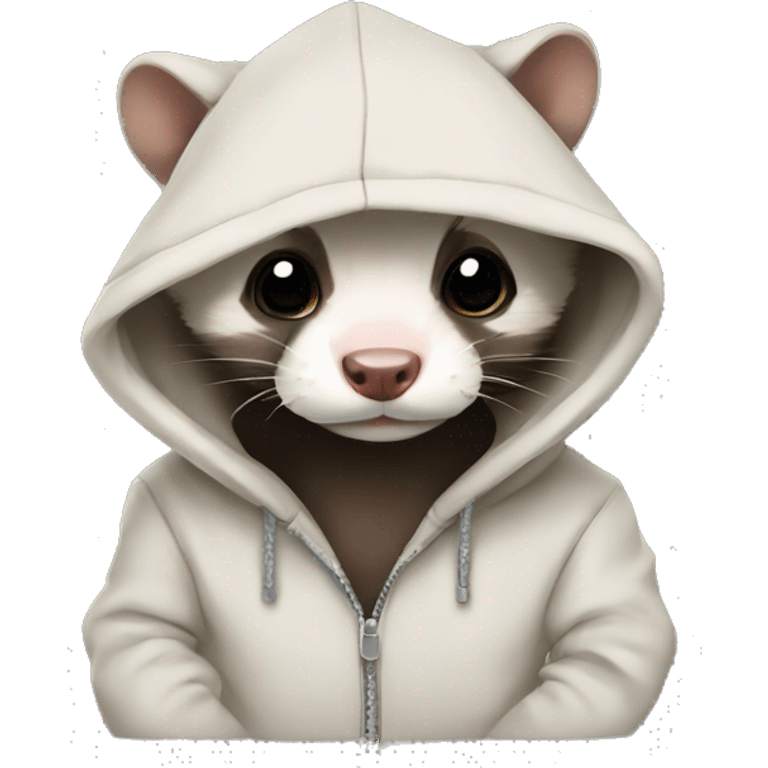 ferret wearing hoodie emoji