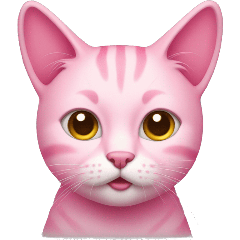 A pink cat emoji