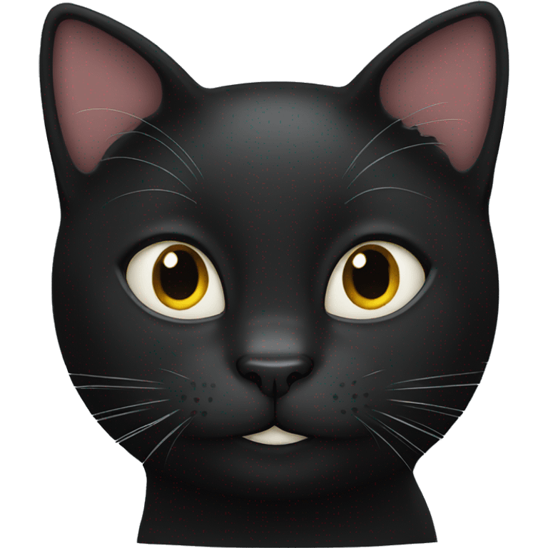 Black cat smiling emoji