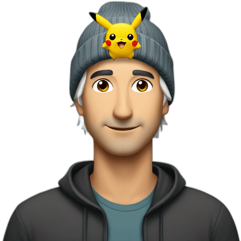 Craig Federighi with pikachu beanie emoji