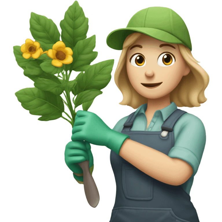 woman gardening - caucasian race emoji